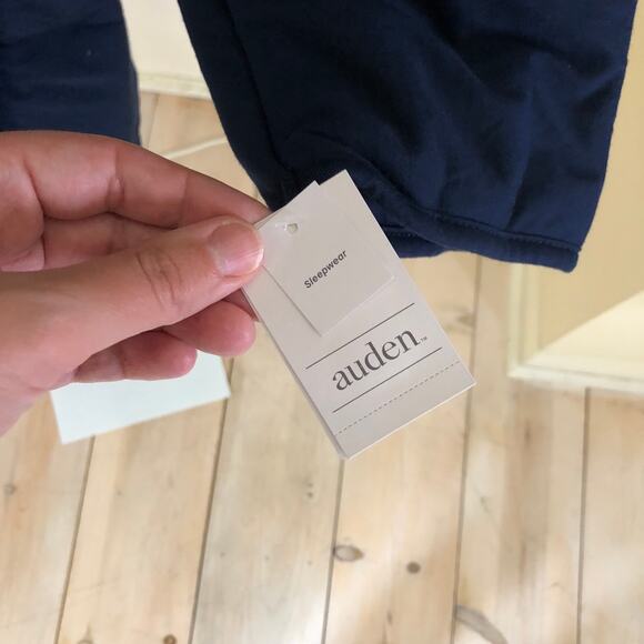 Auden NWT Women's Short Quilted Robe Blue Quilted Robe Size M/L - Picture 6 of 8